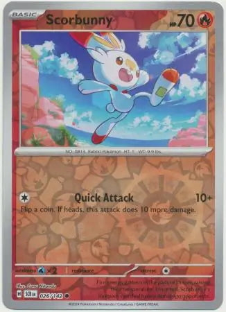 Stellar Crown Scorbunny #26/142 reverse holo